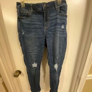 “Ripped” Blue Denim Jeggings